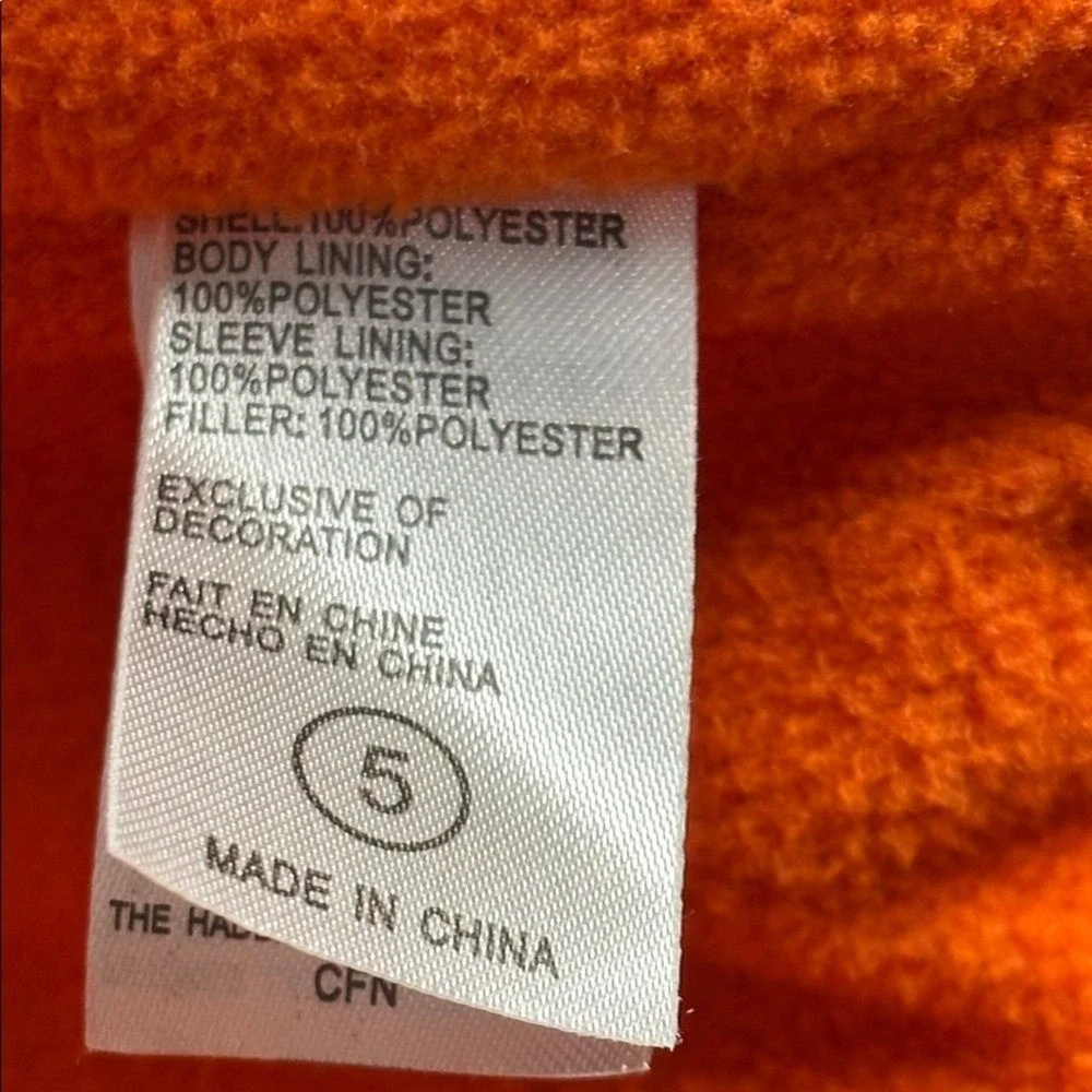 NIKE Little Boys Blue‎ Orange Patterned Blue Orange Hooded Puffer Coat Size 5